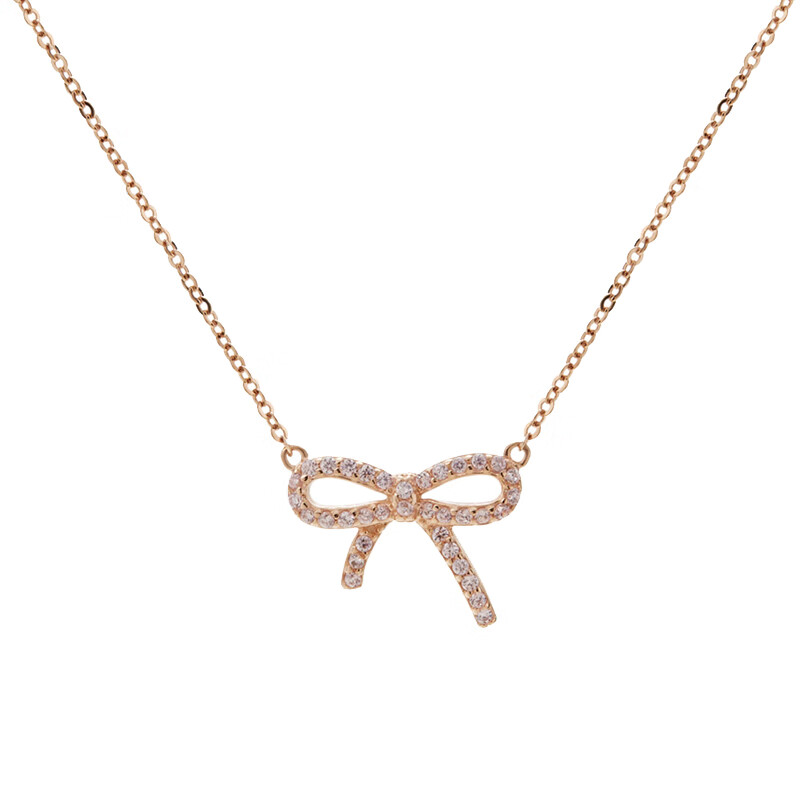 阿吉豆 气质蝴蝶结项链