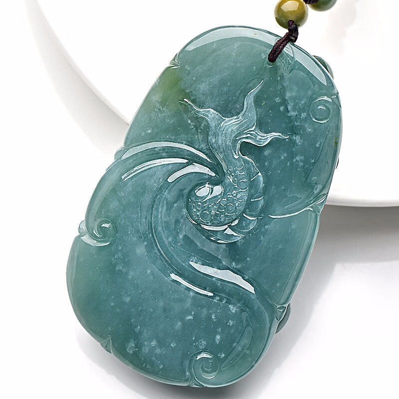 可玉可求 龙牌 翡翠吊坠