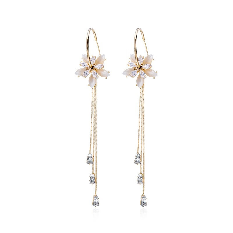 Qlady女士花朵流苏耳环