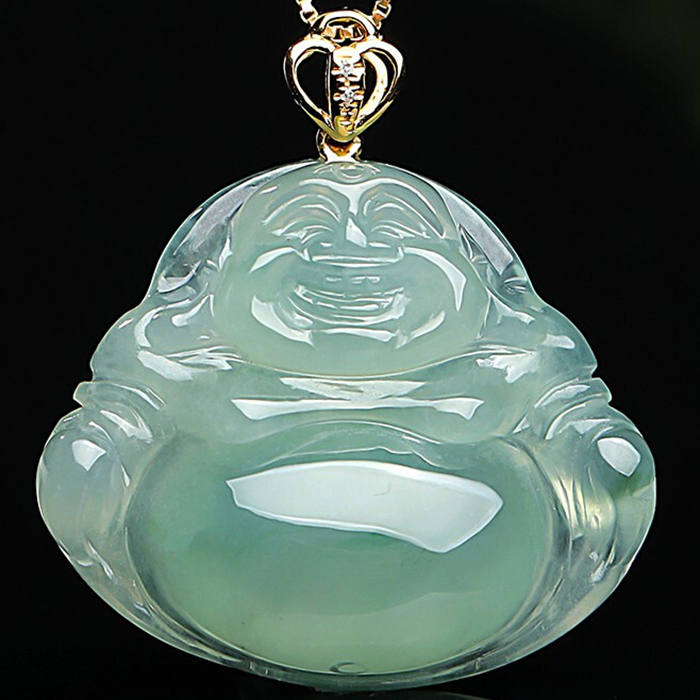 印象眸冰透弥勒佛吊坠