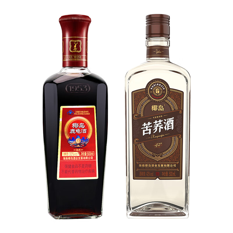 椰岛 组合装海王酒鹿龟酒苦荞酒