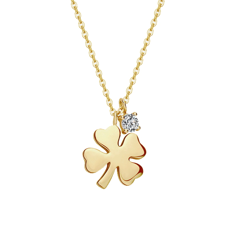 阿菲娜 幸运四叶草项链