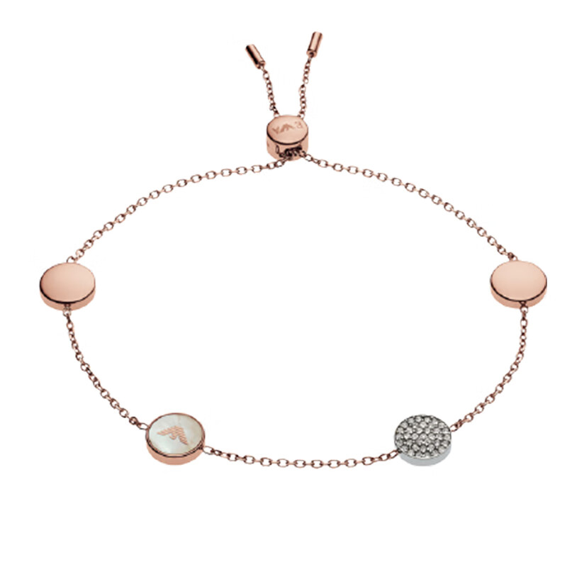 阿玛尼 贝母镶钻手链