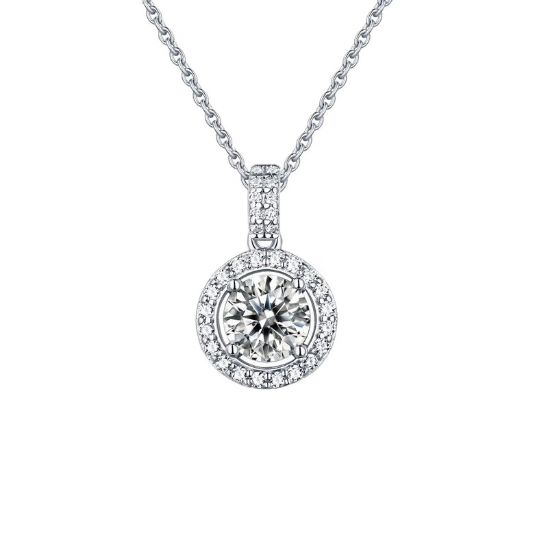 蓝色多瑙河 莫桑石项链