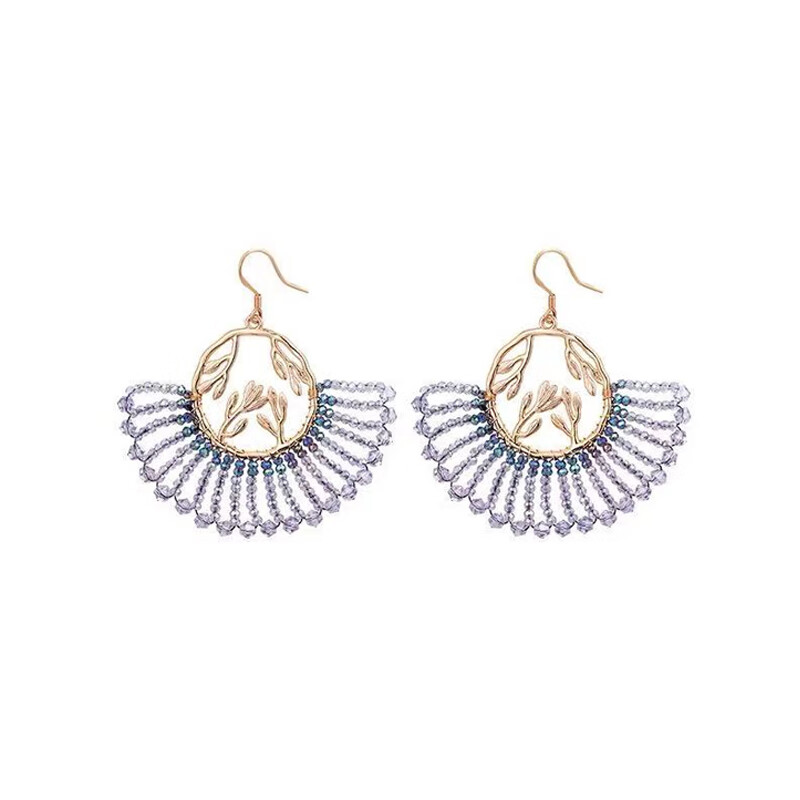 茜子 复古扇形 耳钉