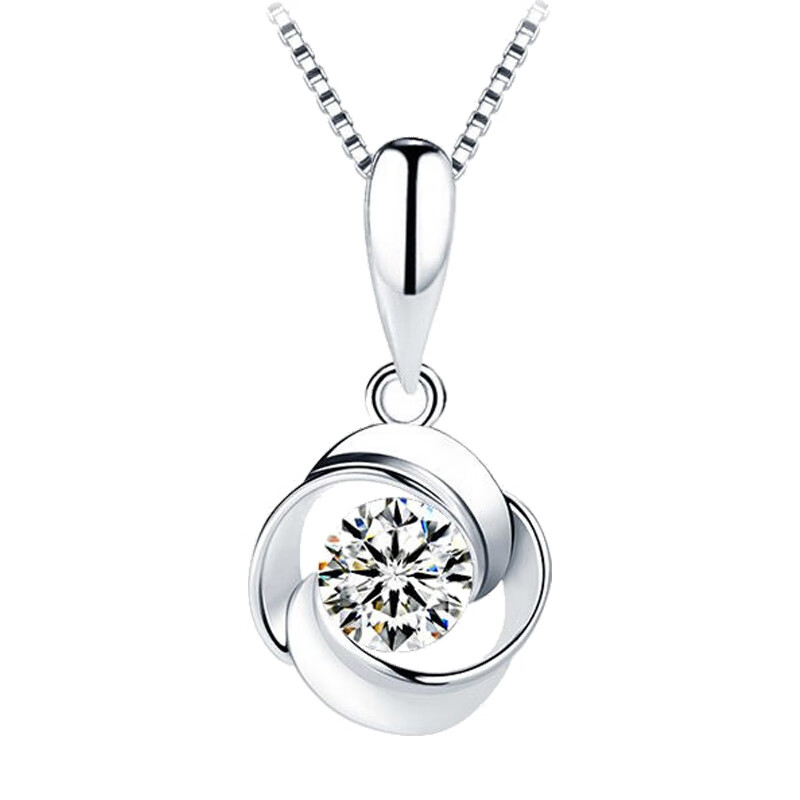 银千惠 999银四叶草项链