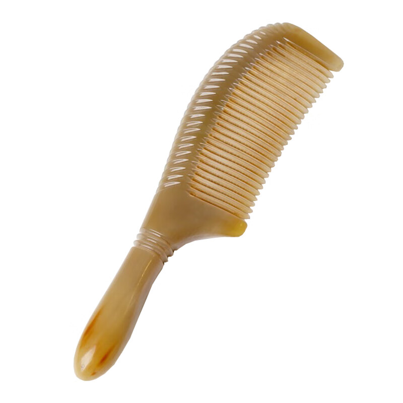 桃韵阁 加厚宽齿 牛角梳