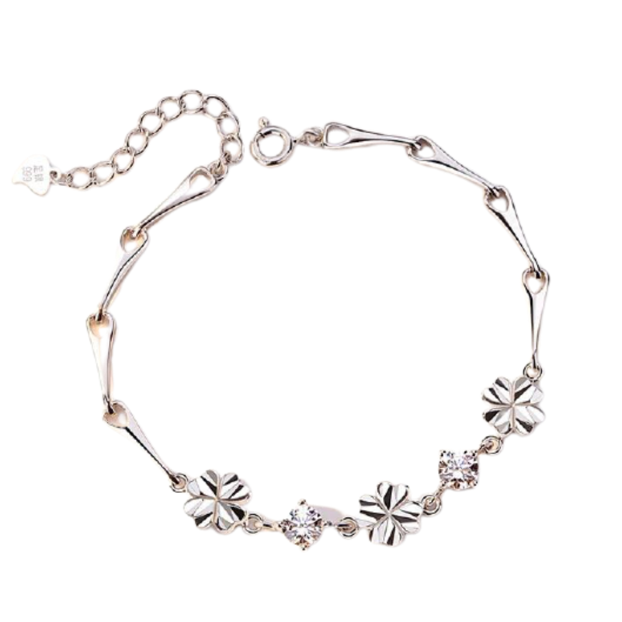 银千惠四叶草锆石手链