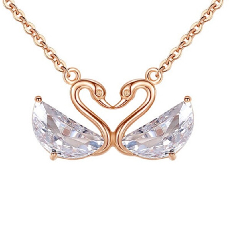 迪后 天鹅造型 项链