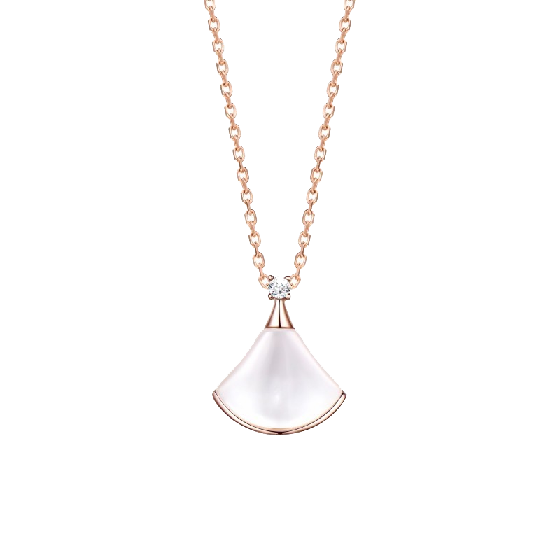 MZMZ 白贝母裙子项链