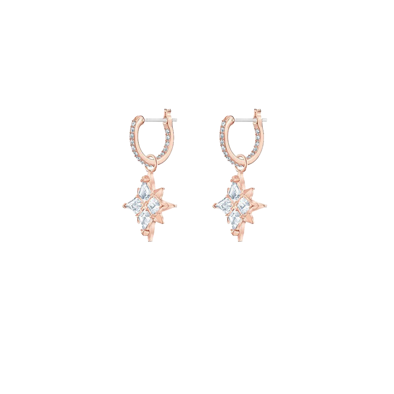 施华洛世奇 棱角雪花 耳环