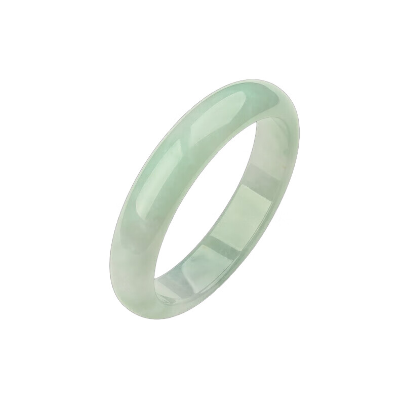 周大生芙蓉种淡绿色飘色玉手镯