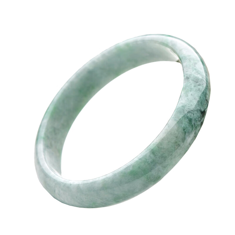 可玉可求 淡绿色 翡翠手镯