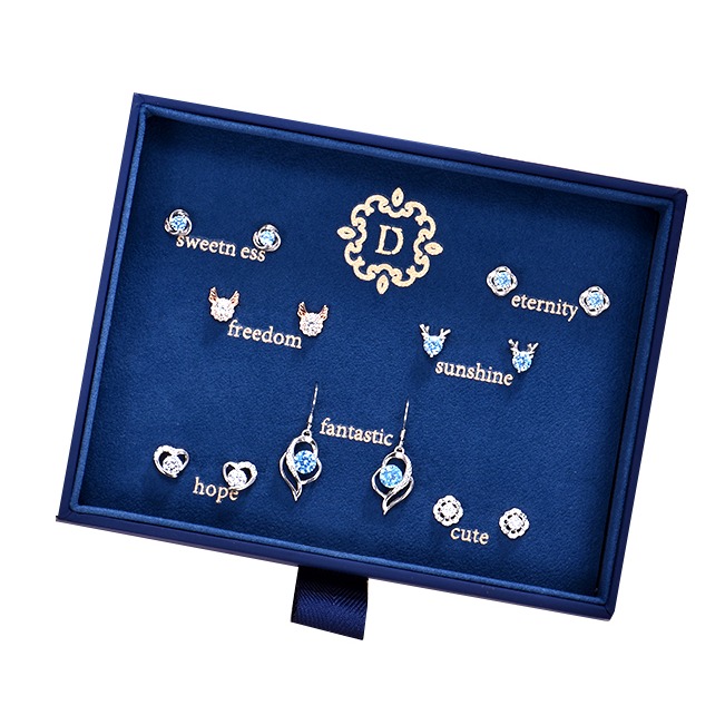 缔晶 纯银一周耳钉套装