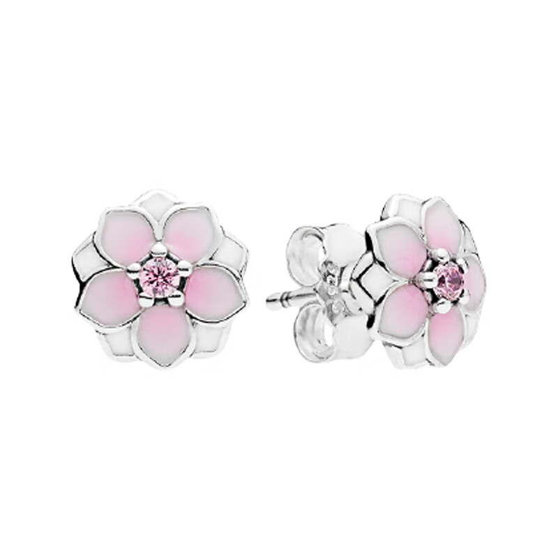 潘多拉 灵动木兰花耳饰