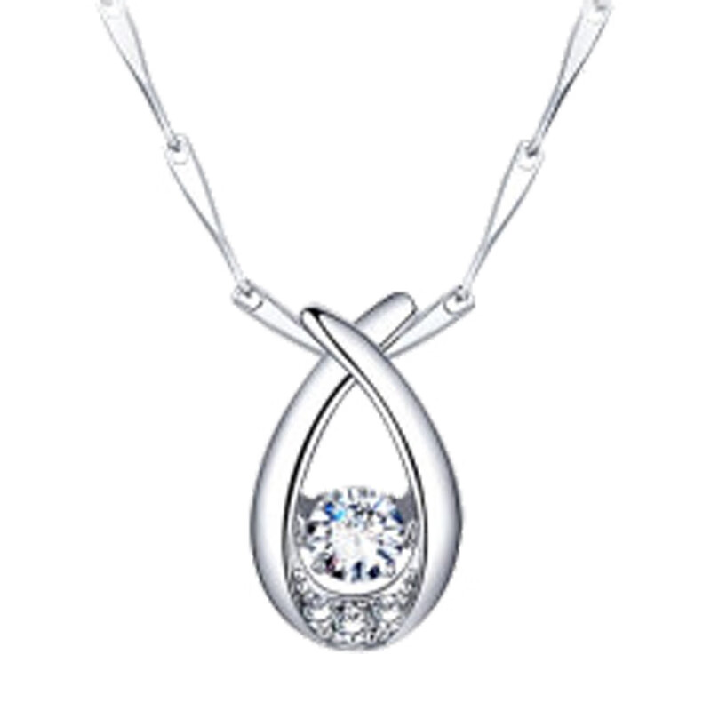 Mymiss水滴吊坠镶锆项链