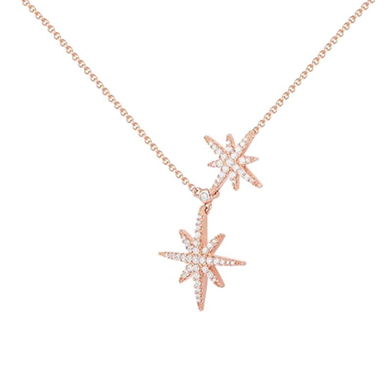 APM 玫瑰金六芒星项链
