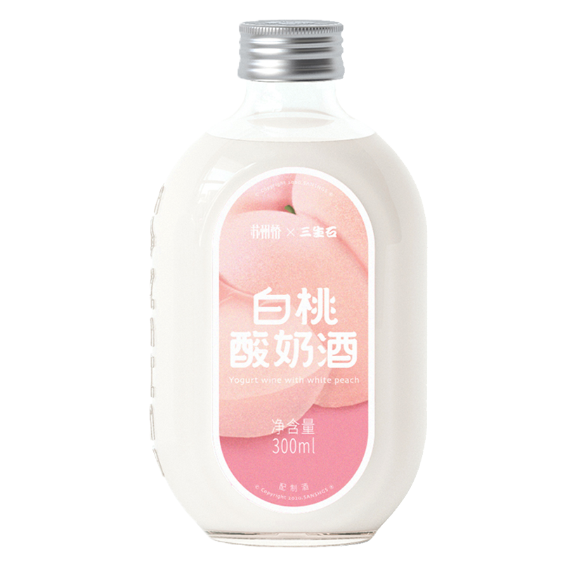 三生石 白桃酸奶果酒