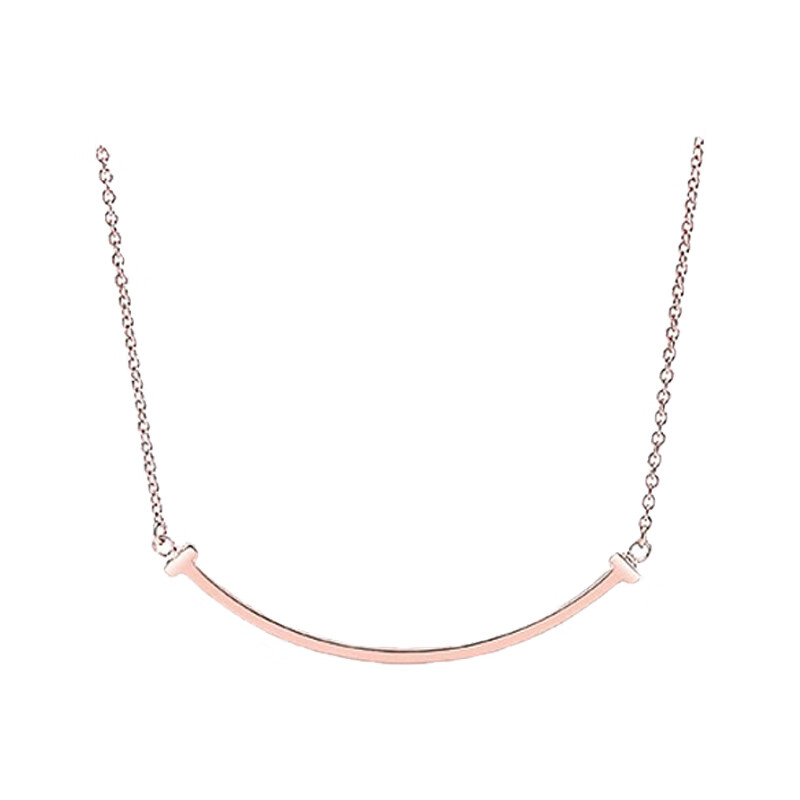 蒂芙妮 玫瑰金微笑项链