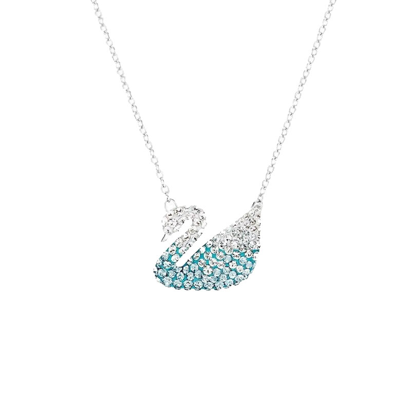 施华洛世奇 渐变蓝天鹅项链