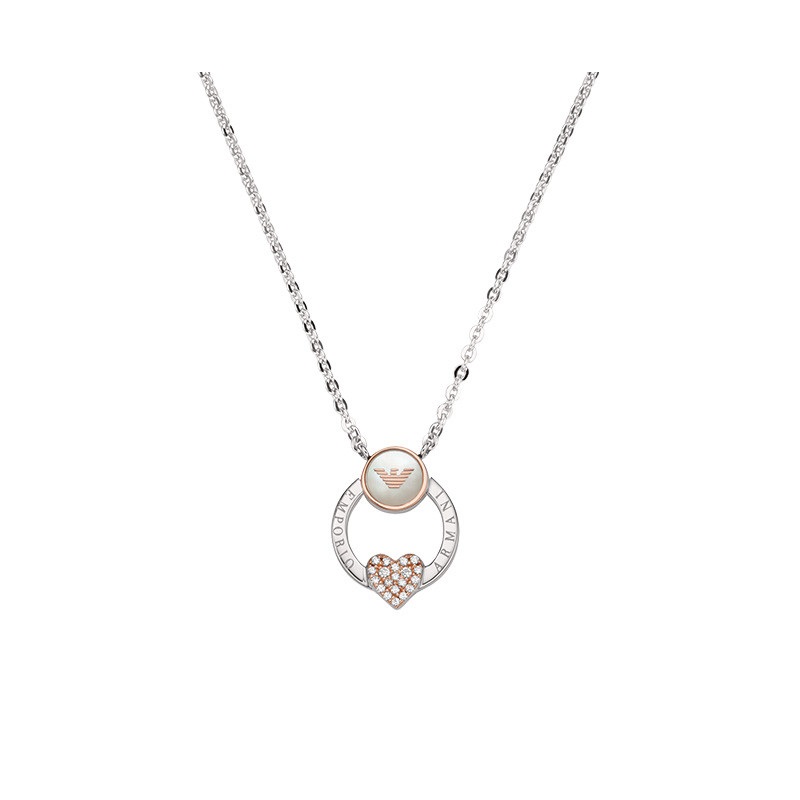 阿玛尼 925银贝母项链