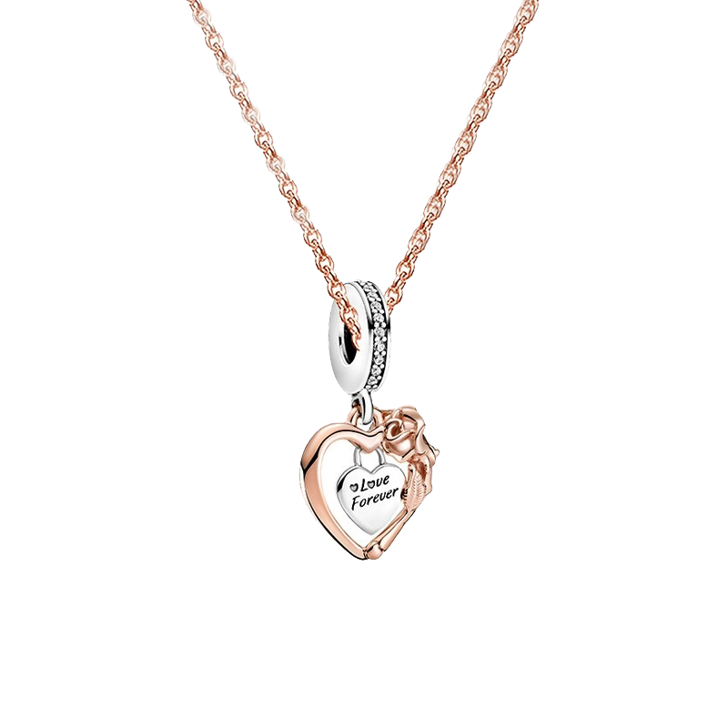 潘多拉 玫瑰金色项链