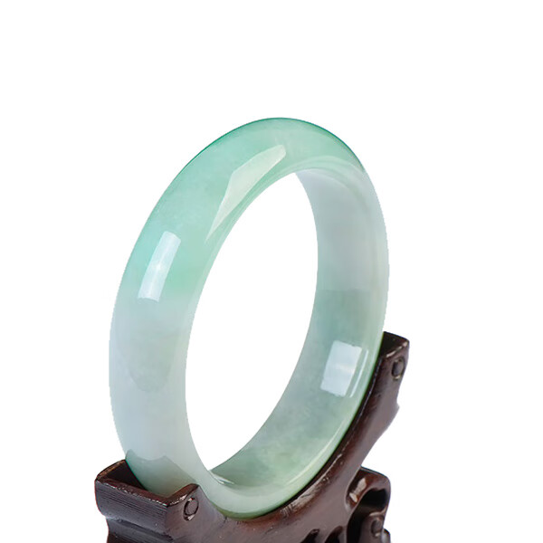 碧玉尊 飘绿老坑翡翠手镯