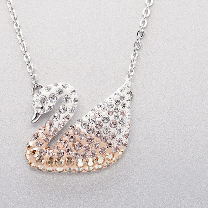 施华洛世奇 渐变色天鹅项链