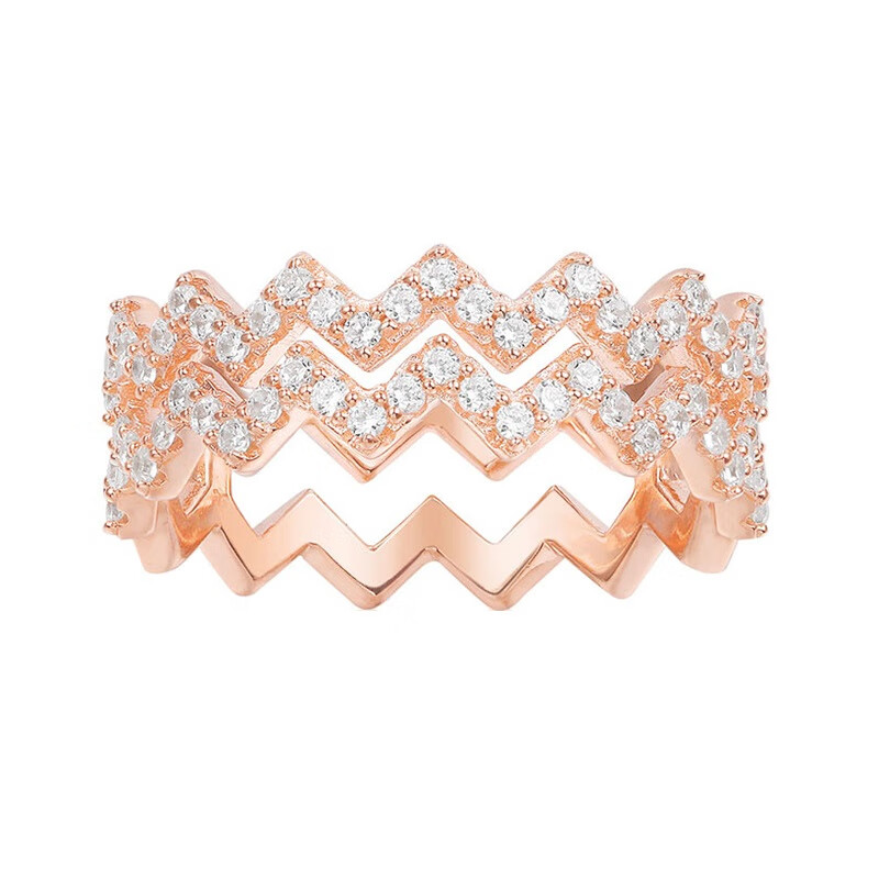 APM 双行Z字形银戒指