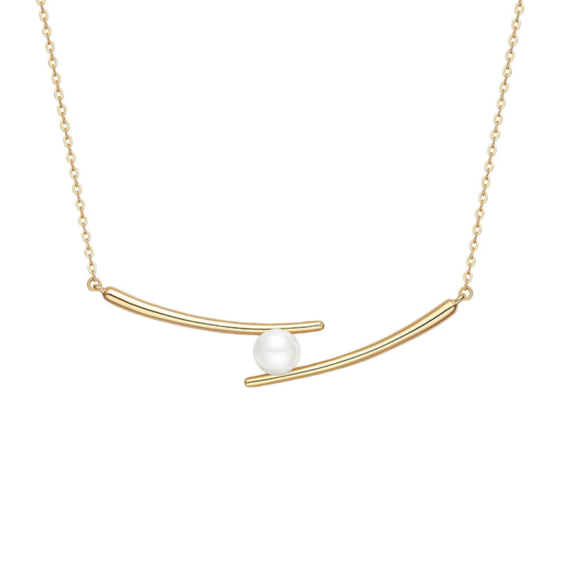 何方珠宝 设计感筷子项链