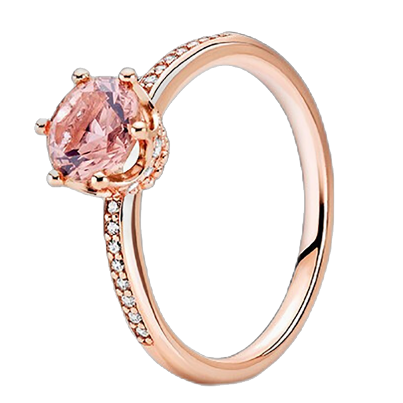 Pandora 玫瑰粉色戒指