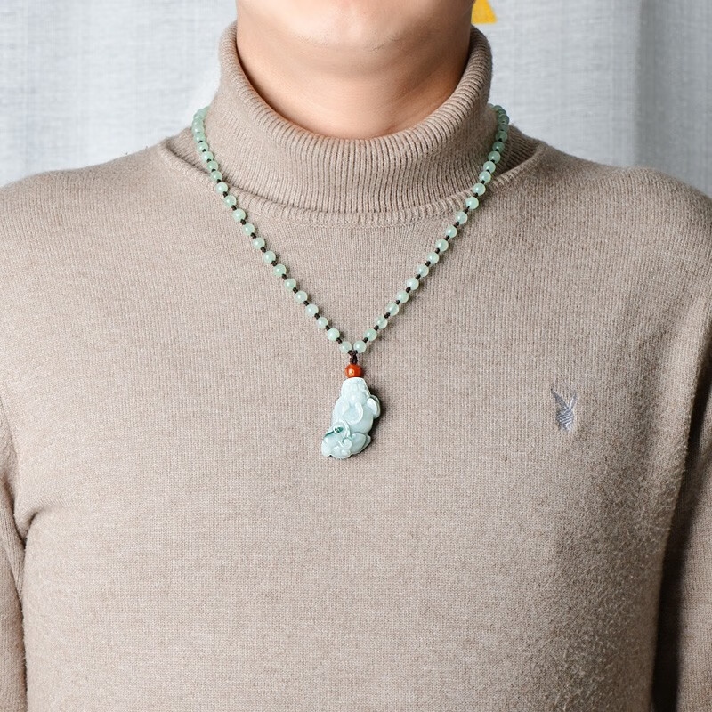 千载一玉 大版金钱貔貅翡翠吊坠