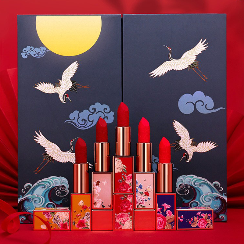 礼想派中国风雕花口红套装