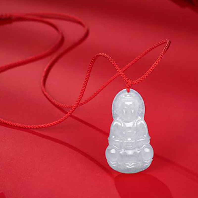 周大福 慈悲观音 翡翠吊坠