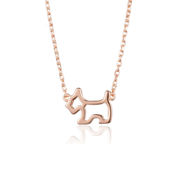 瑷嘉莎 镂空小狗项链