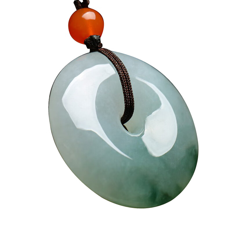 珍唯伊 简约平安扣翡翠吊坠