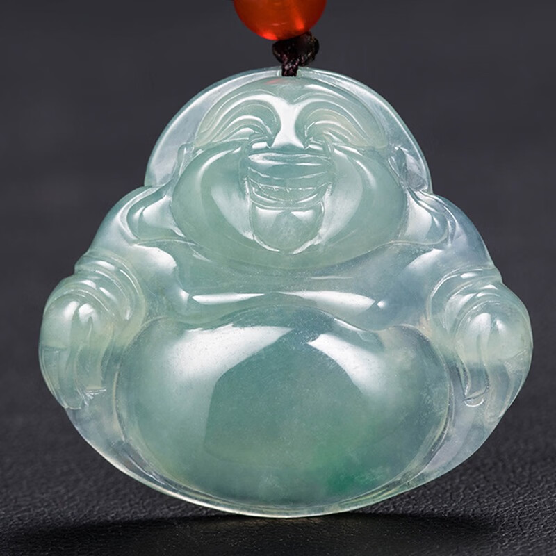 石传百世 天然翡翠佛公吊坠