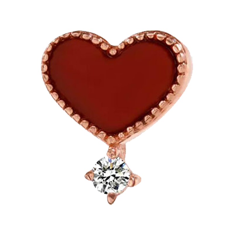 AGATHA 镶钻爱心耳饰