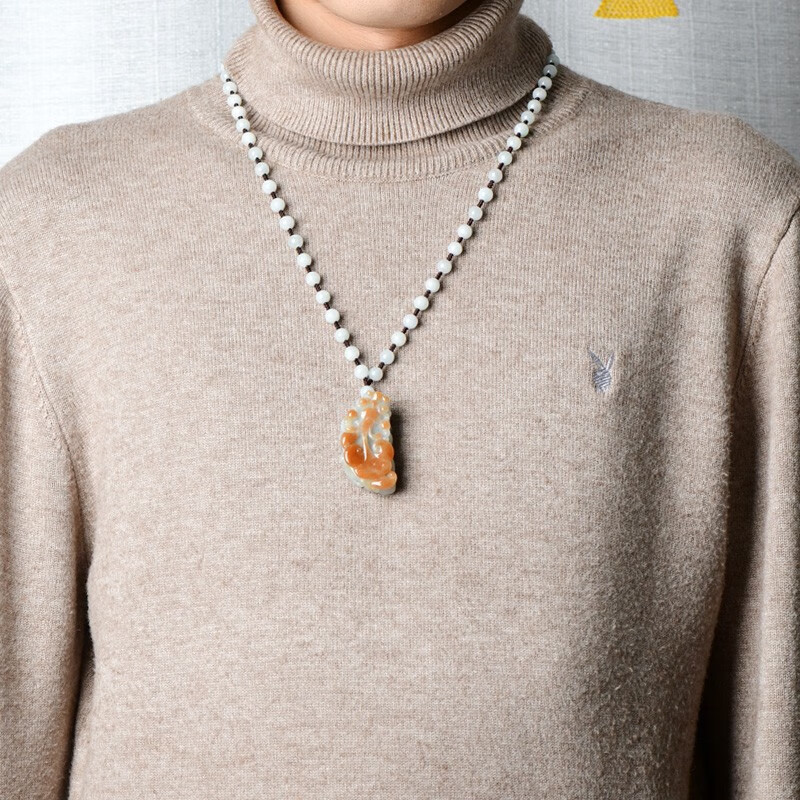 可玉可求 黄翡貔貅翡翠吊坠