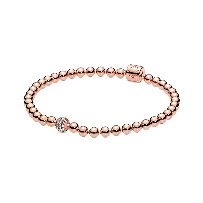 潘多拉玫瑰金串珠手链