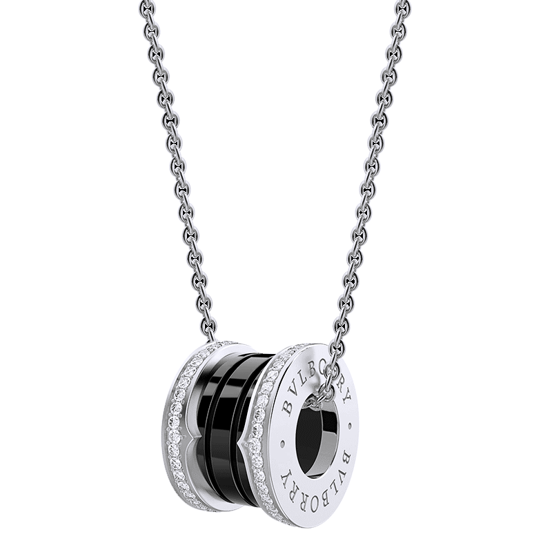 宝柏莉 镶钻陶瓷项链