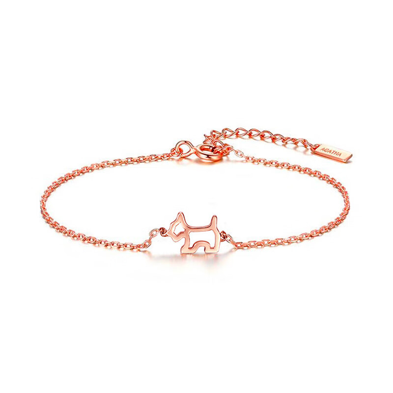 瑷嘉莎 镂空小狗手链