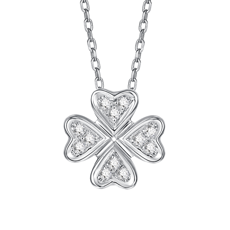 阿梵尼 钻石四叶草项链