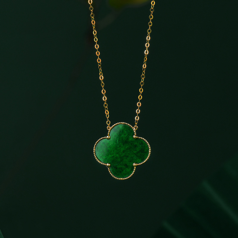 玉和祥 四叶草翡翠吊坠