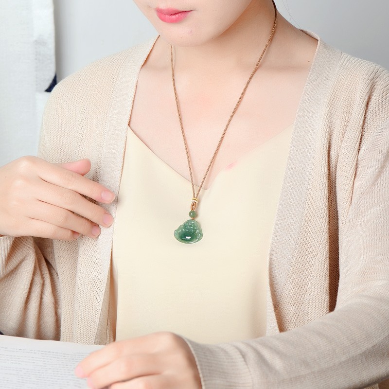 可玉可求 玉佛翡翠吊坠