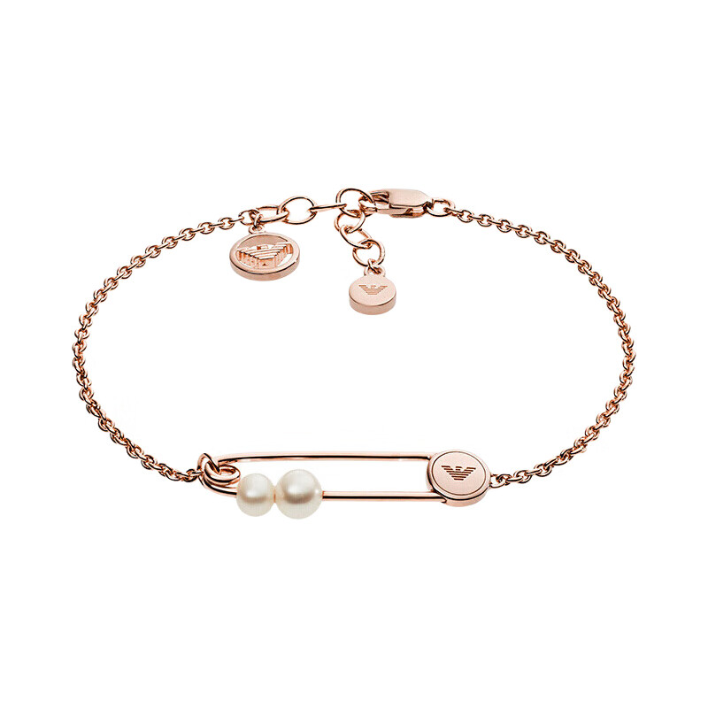 阿玛尼珍珠曲别针手链