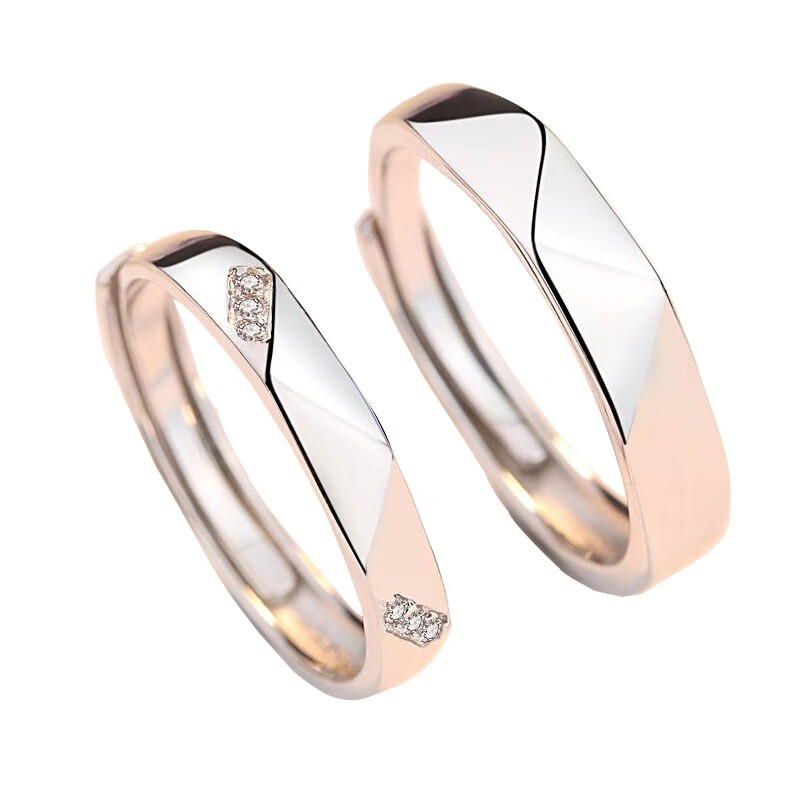 MZMZ 镀白金素圈 戒指