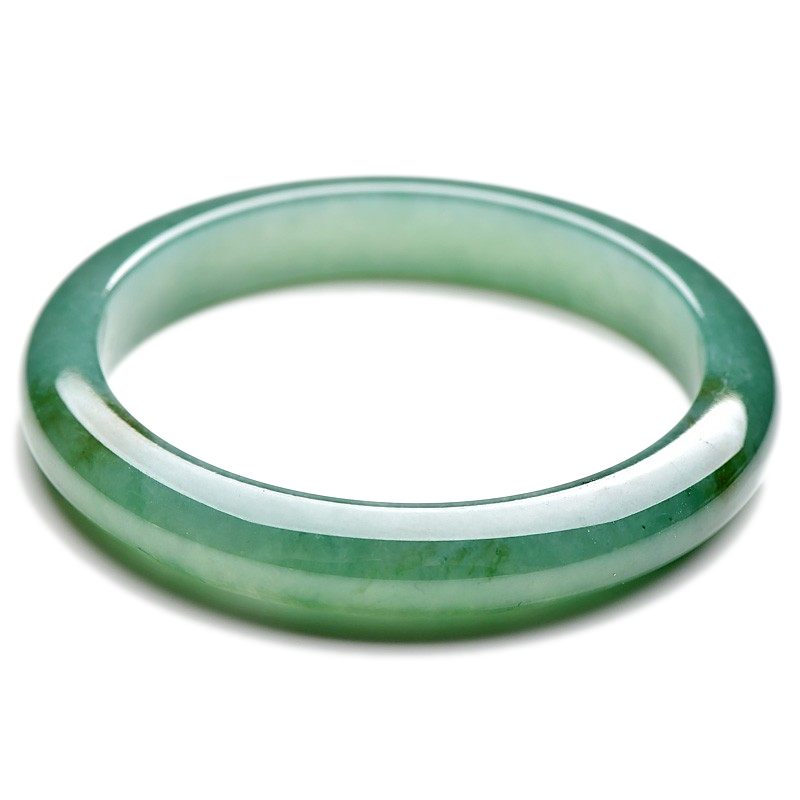 可玉可求 冰油绿色 翡翠手镯