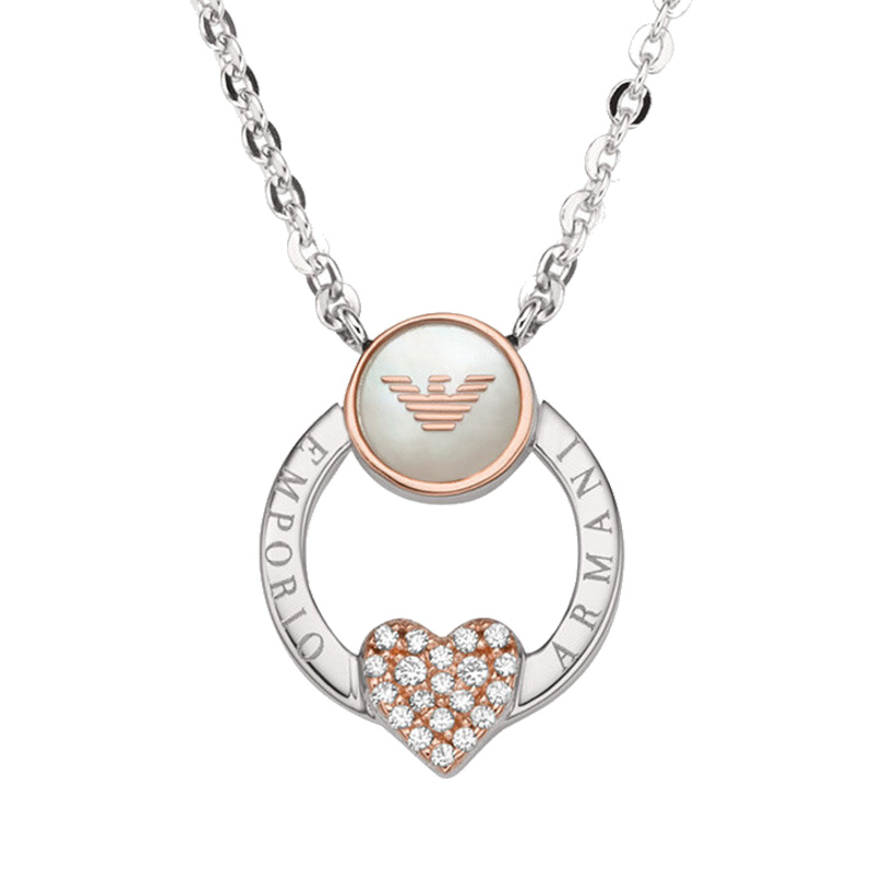 阿玛尼 鹰标爱心 项链