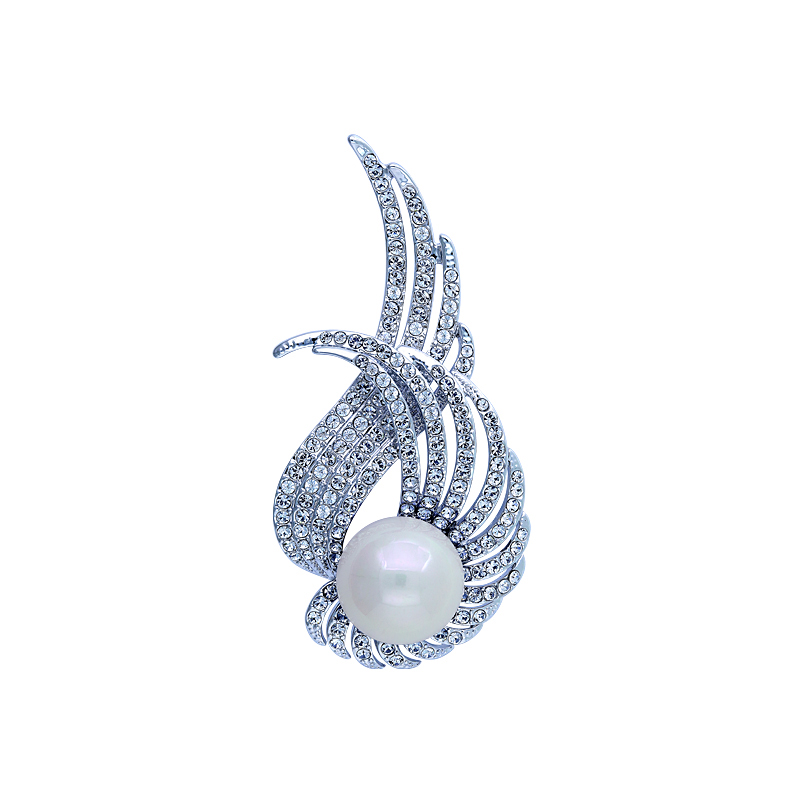 唐后时尚高雅轻奢仿珍珠胸针